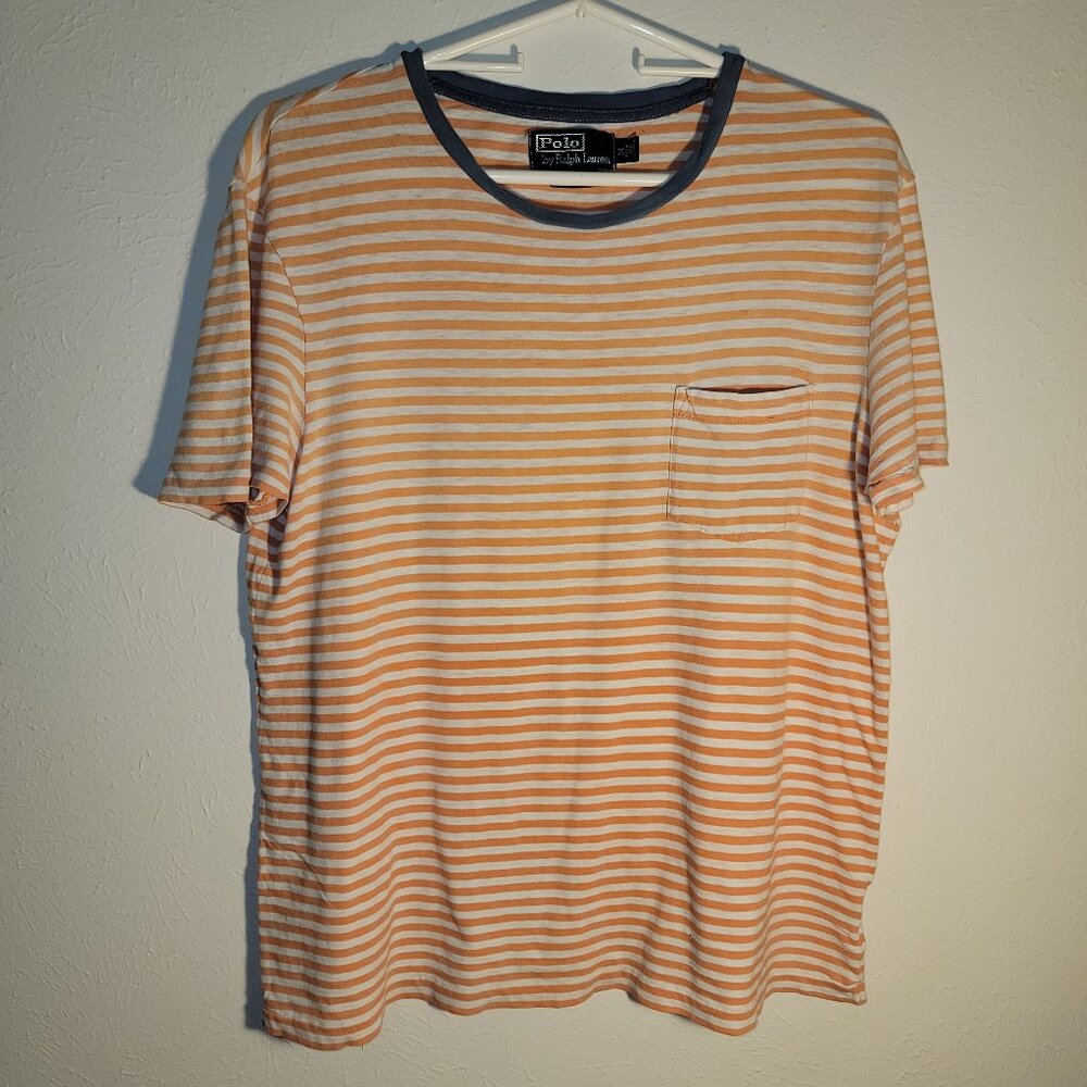 Polo By Ralph Lauren - Vintage Custom Fit Women Tee with Pocket - rare beauty